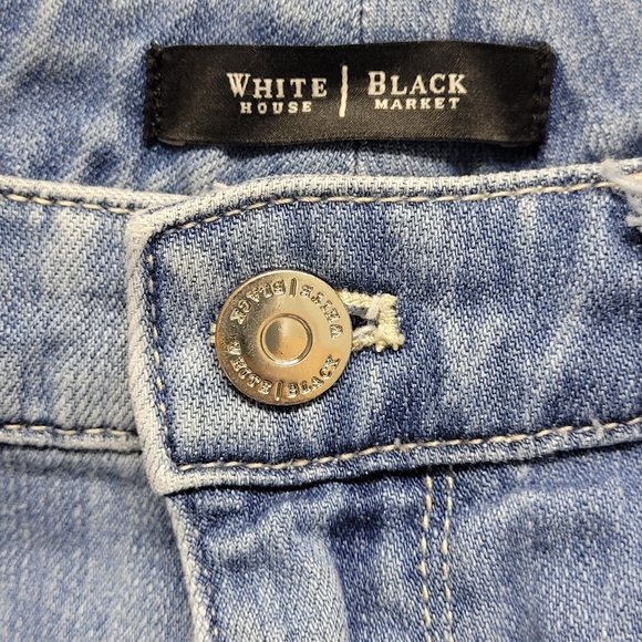 White House Black Market destructed girlfriend jean bermuda shorts - Picture 12 of 15